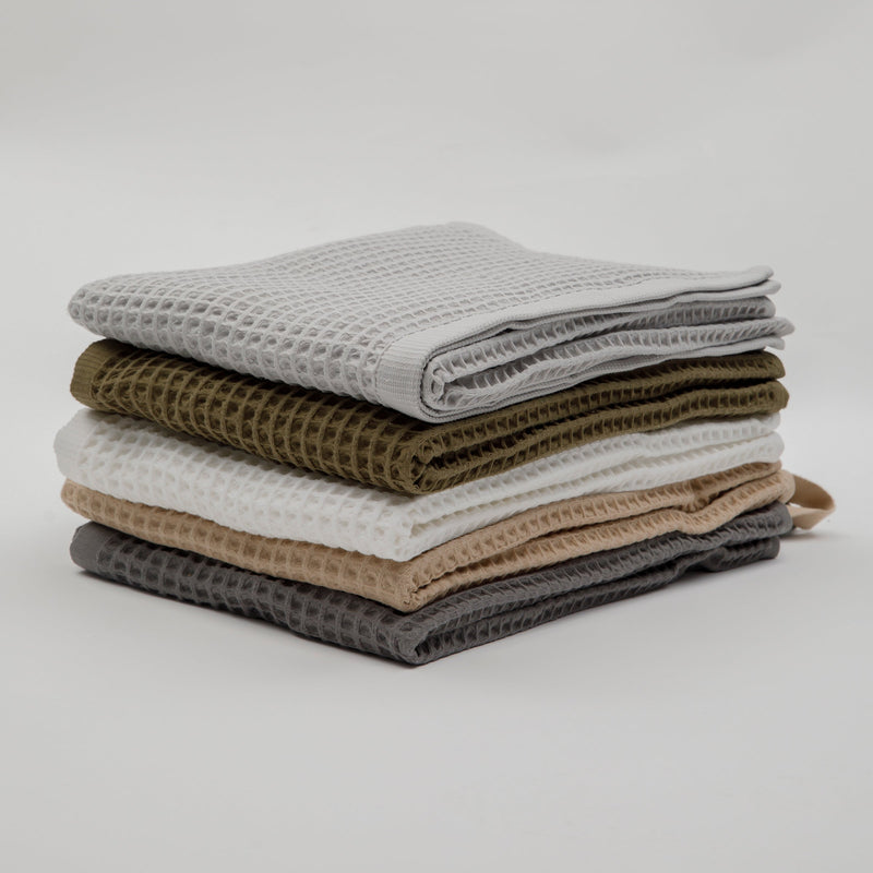 Olivia Waffle Weave Towels-The Loomia-lobo nosara