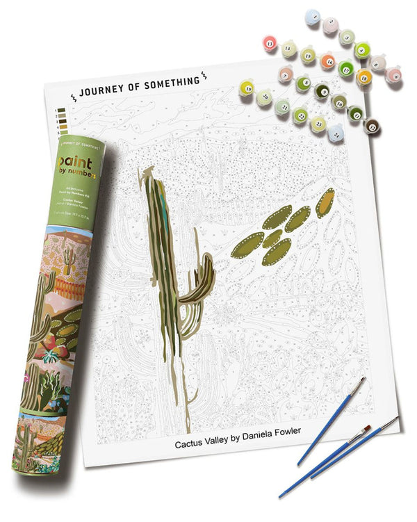 Paint by Numbers Kit - Cactus Valley-Journey of Something-lobo nosara