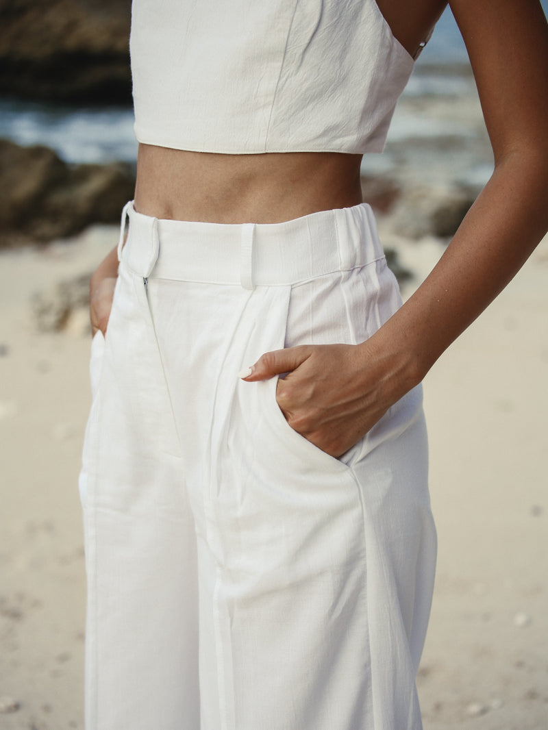 Pera Pants - White-The Handloom-lobo nosara