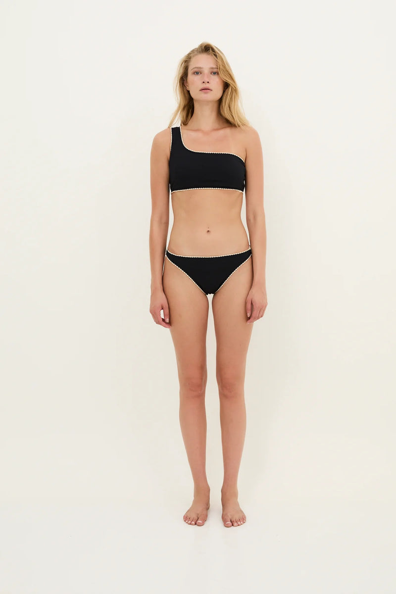 Ponza Textured Black Bikini Top-Sophie + Lucie-lobo nosara