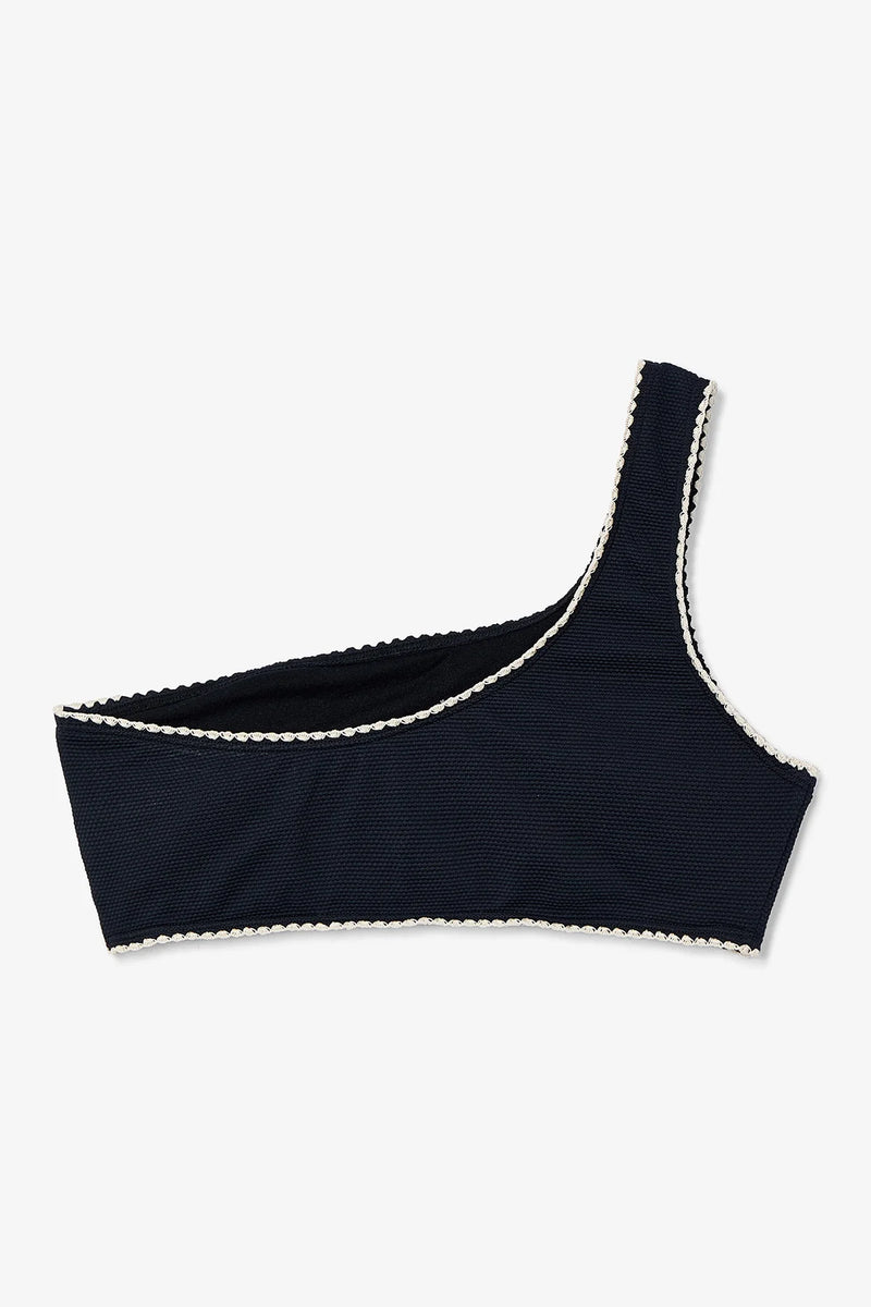 Ponza Textured Black Bikini Top-Sophie + Lucie-lobo nosara