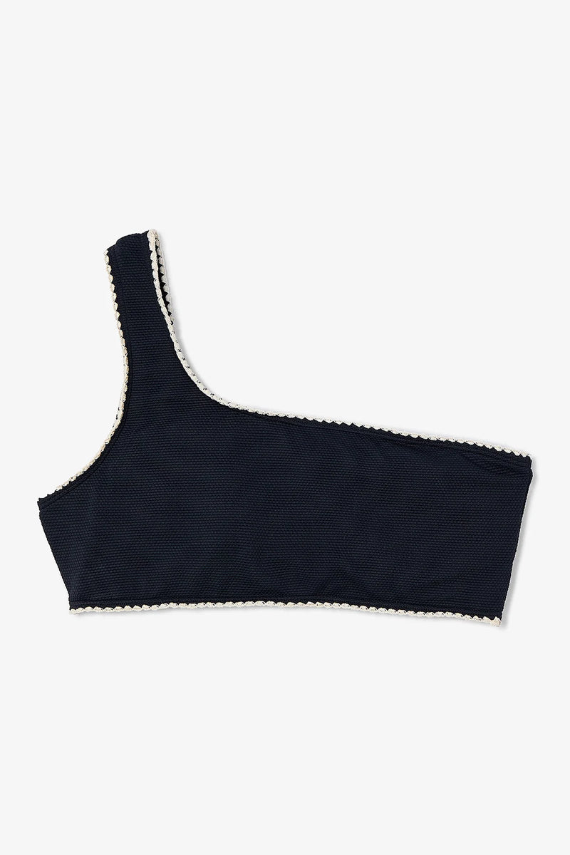 Ponza Textured Black Bikini Top-Sophie + Lucie-lobo nosara