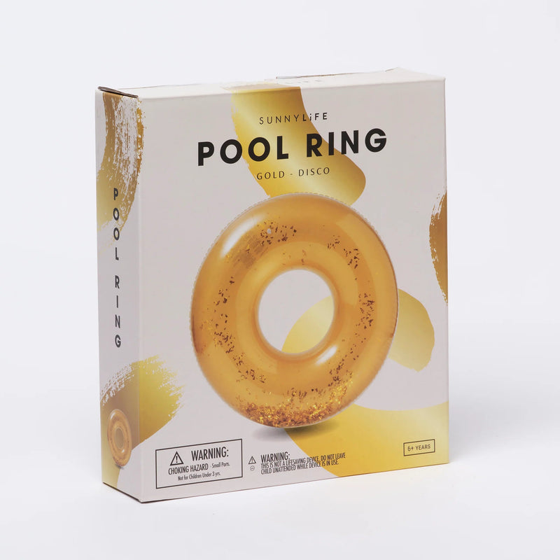 Pool Ring - Disco Gold-Sunnylife-lobo nosara