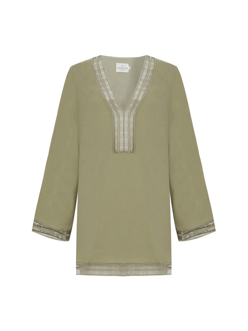 Positano Dress - Khaki Green-The Handloom-lobo nosara