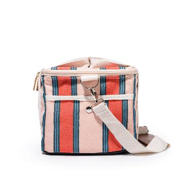 Premium Cooler Bag - Bistro Dusty Pink Stripe-Business & Pleasure-lobo nosara