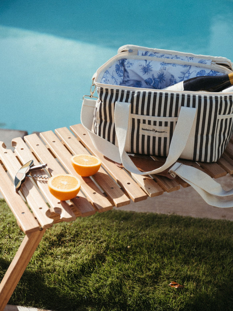 Premium Cooler Bag - Navy Stripe-Business & Pleasure-lobo nosara