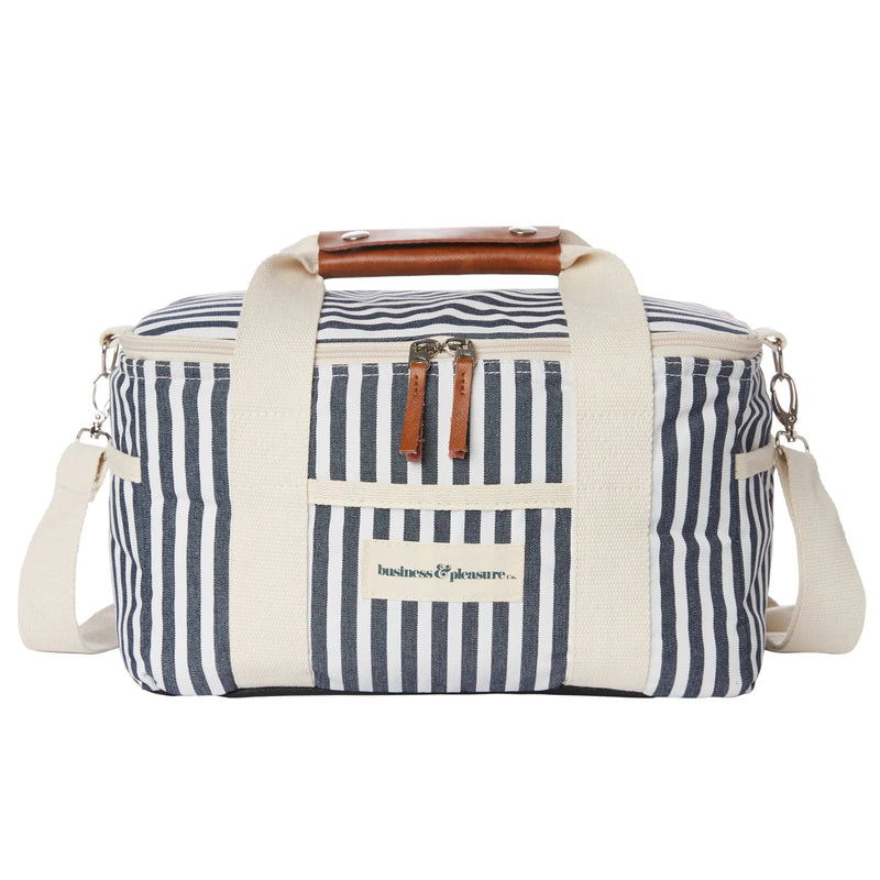 Premium Cooler Bag - Navy Stripe-Business & Pleasure-lobo nosara