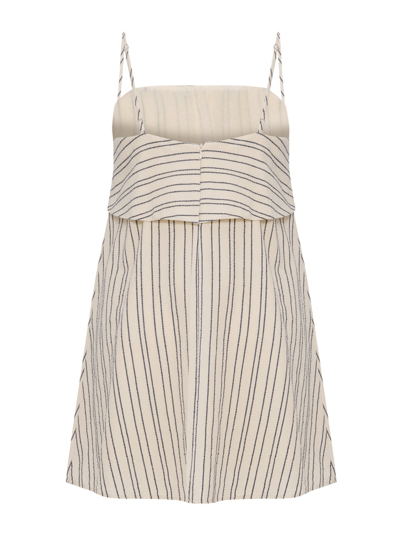Puglia Stripes Mini Dress - Navy-The Handloom-lobo nosara