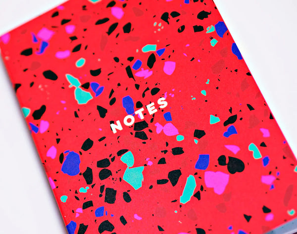 Red Terrazzo Slimline Notebook-The Completist-lobo nosara