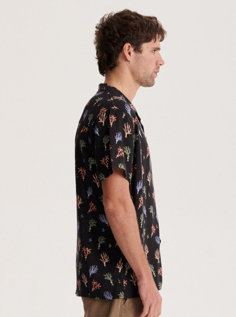 Reefing Resort Shirt - Vintage Black-THE CRITICAL SLIDE SOCIETY-lobo nosara