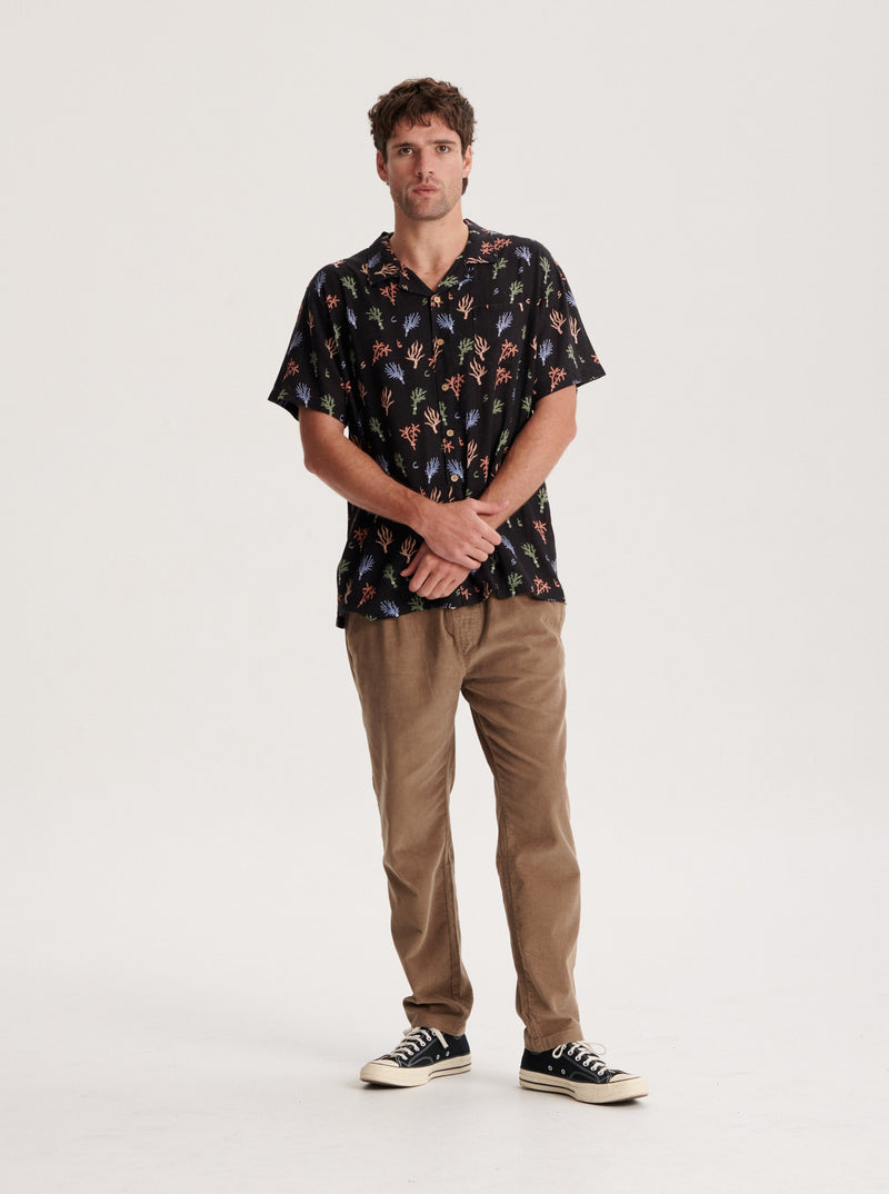 Reefing Resort Shirt - Vintage Black-THE CRITICAL SLIDE SOCIETY-lobo nosara