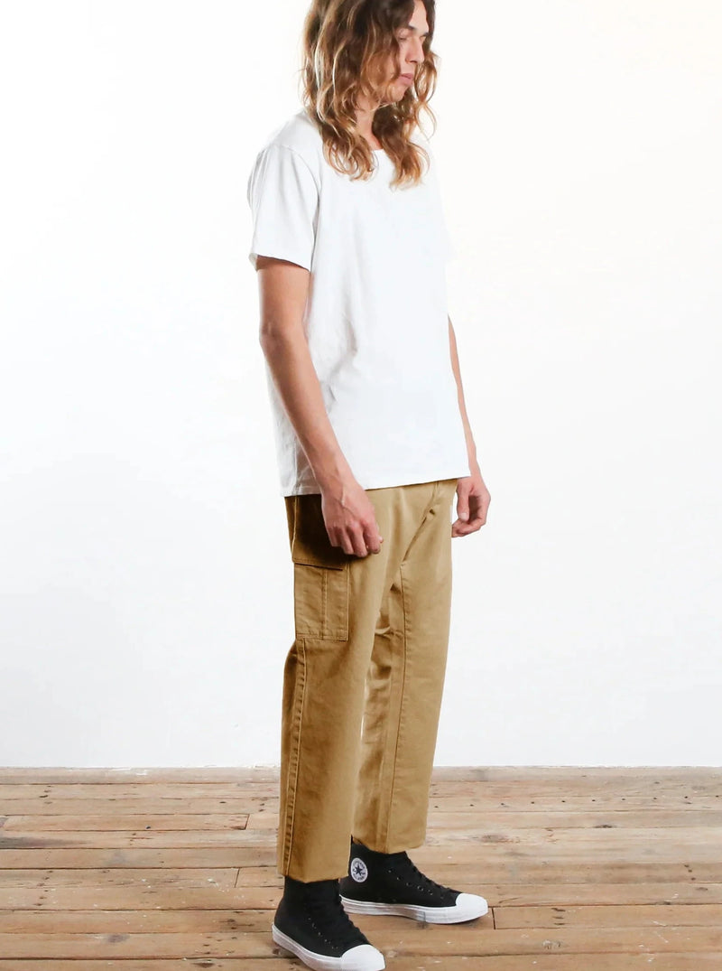 Relaxed Taper Cargo Chino Khaki-Monadic-lobo nosara