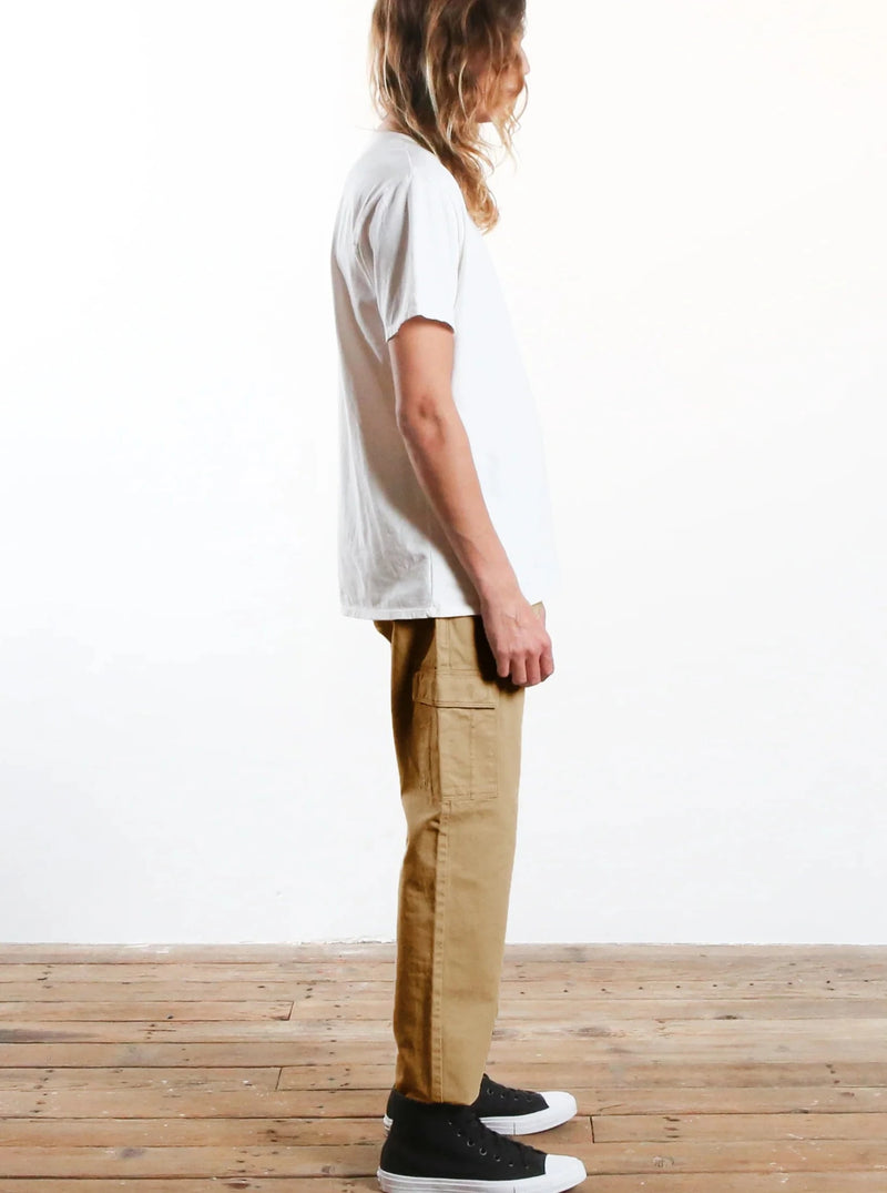 Relaxed Taper Cargo Chino Khaki-Monadic-lobo nosara