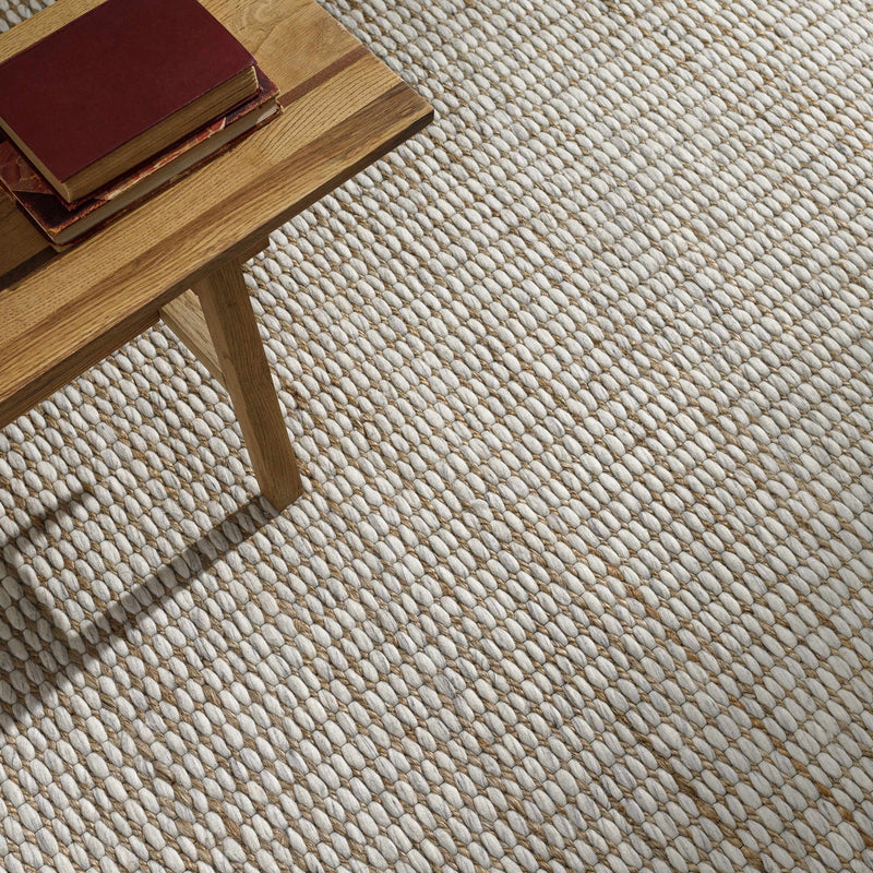 Riki Cream Jute-Wool Blend Rug-Boutique Rugs-lobo nosara