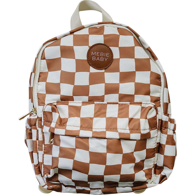 Rust Wavy Checkered Mini Backpack-Mebie Baby-lobo nosara