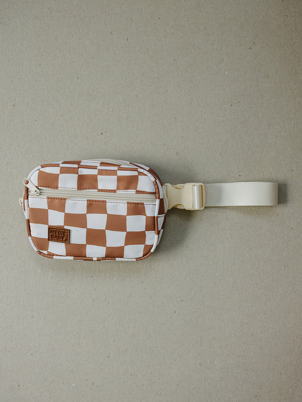 Rust Wavy Checkered Mini Fanny Pack-Mebie Baby-lobo nosara