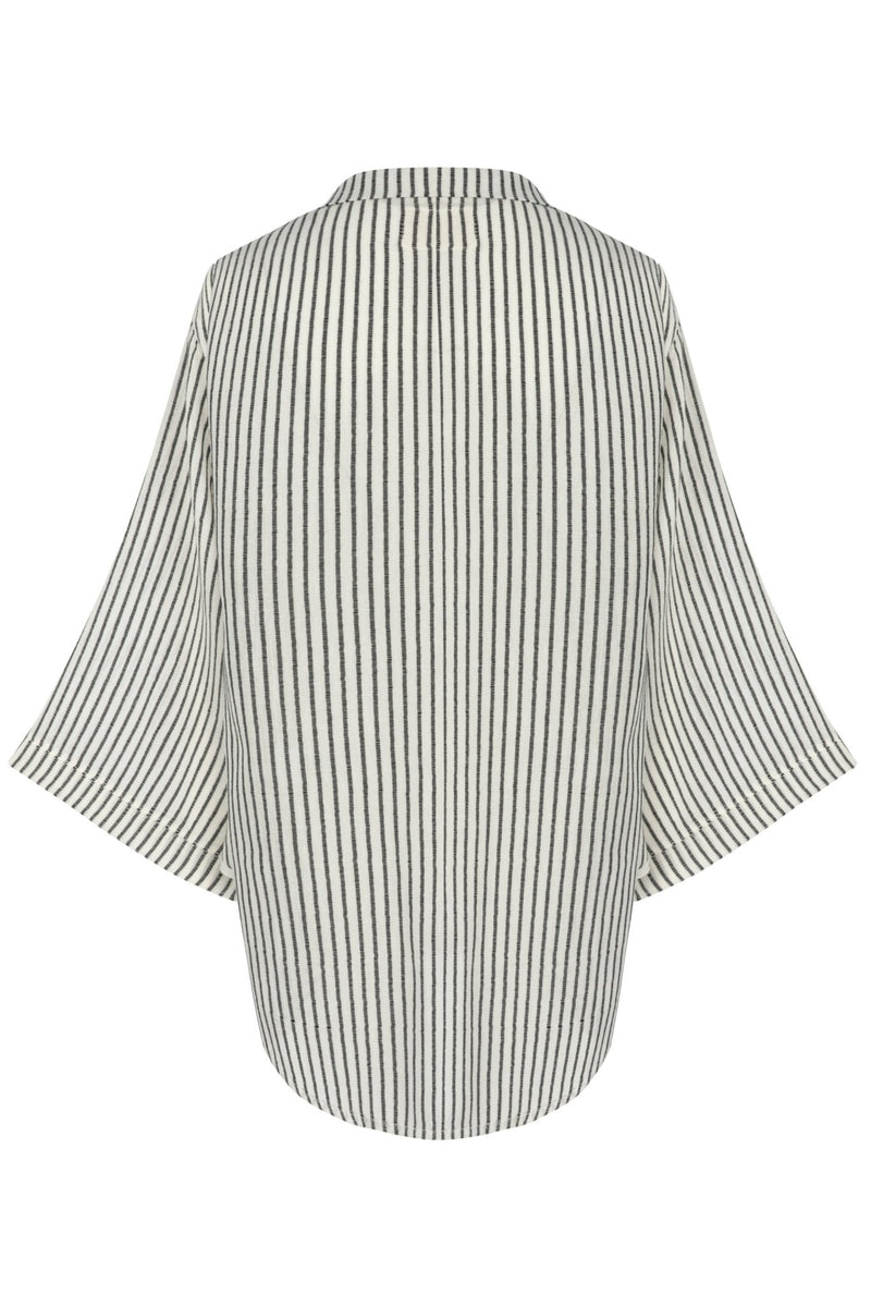 Sade Top - Black Stripes-The Handloom-lobo nosara