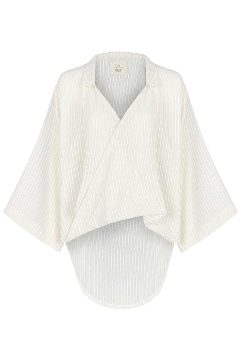 Sade Top - White Stripes-The Handloom-lobo nosara