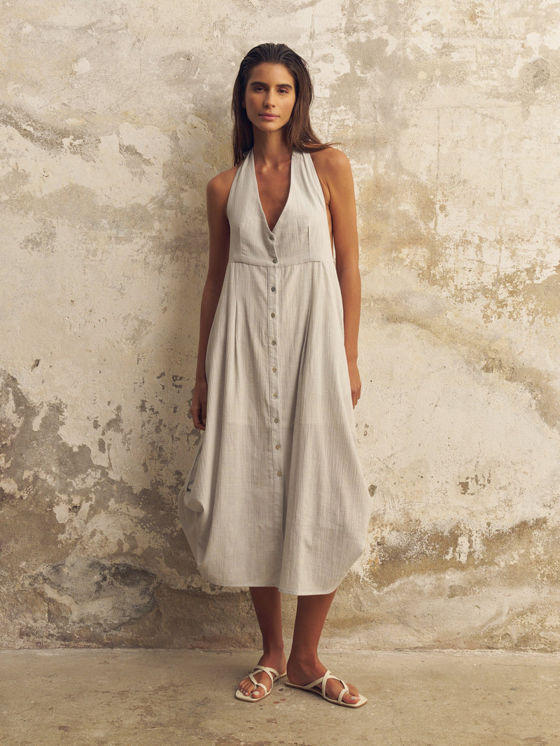 Sahara Sun Maxi Dress - Baby Blue-The Handloom-lobo nosara