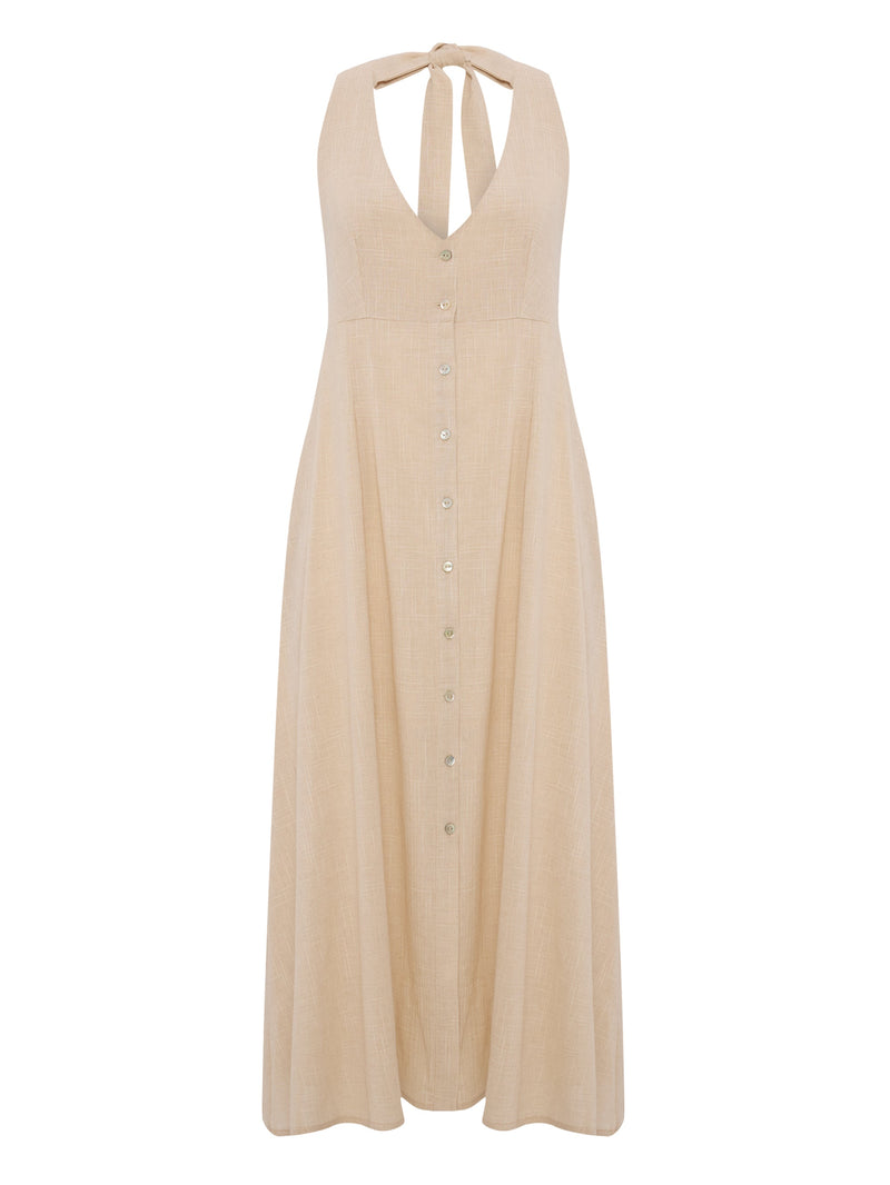 Sahara Sun Maxi Dress - Natural-The Handloom-lobo nosara