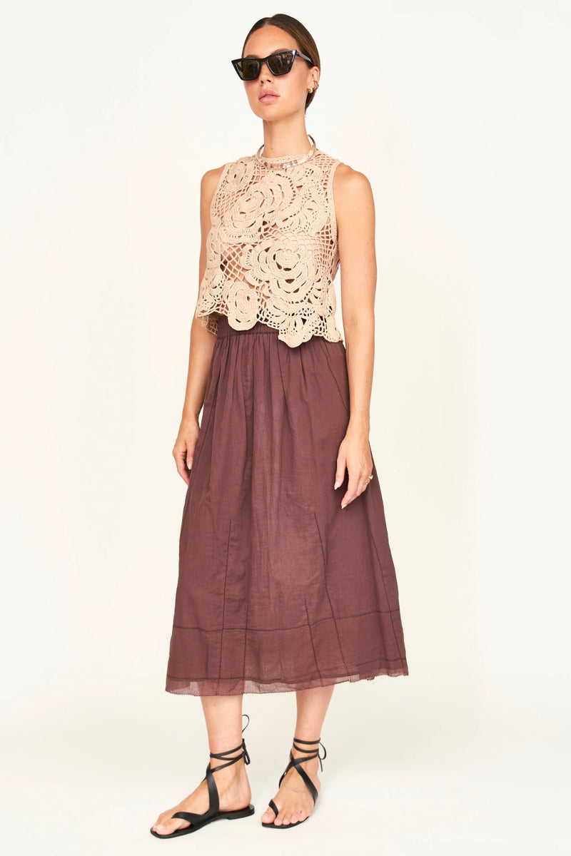 Santanyi Crochet Floral Tank-MIRTH-lobo nosara
