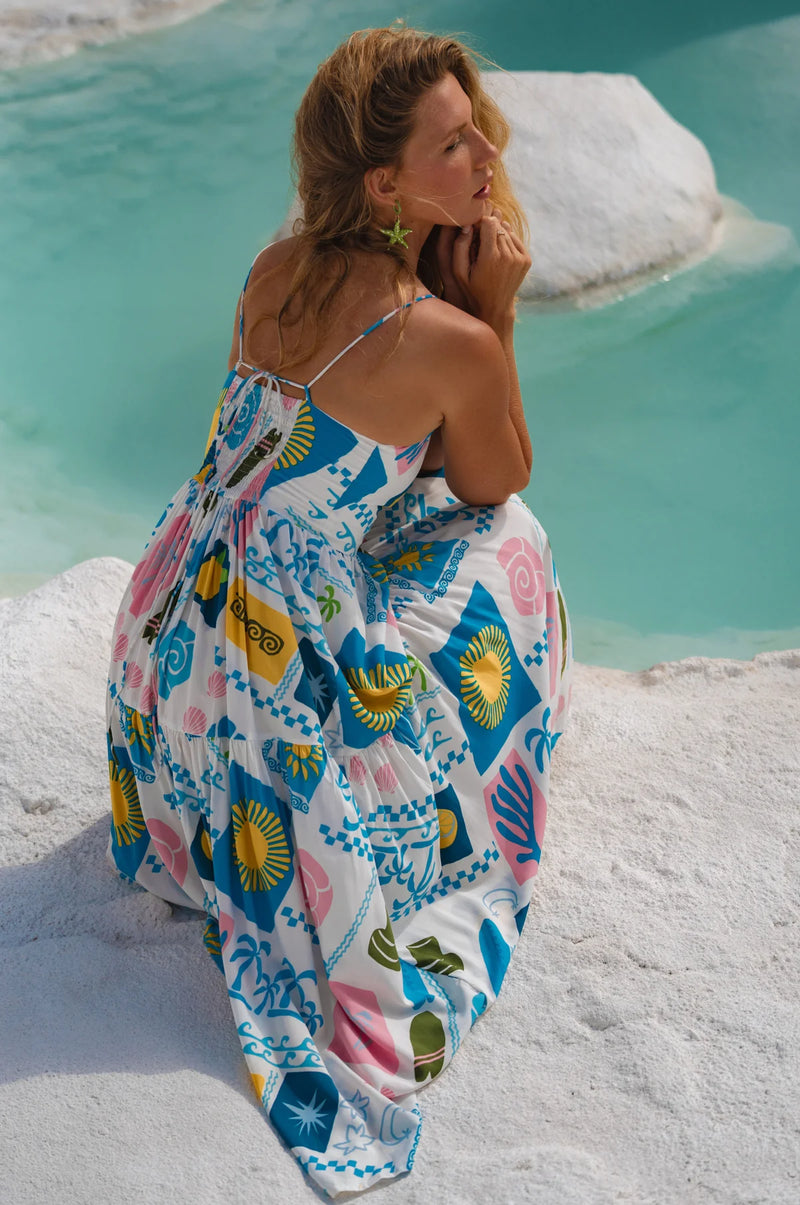 Sea Dreamer Strappy Midi Dress-ELF-lobo nosara