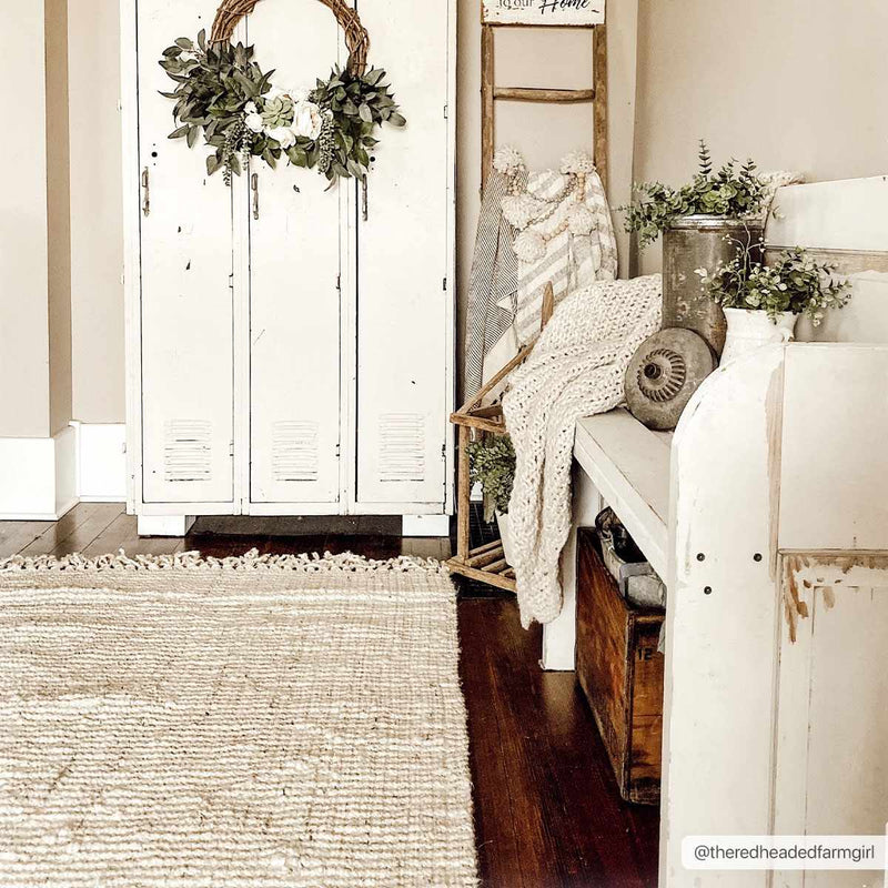 Senneterre Bleached Jute Rug-Boutique Rugs-lobo nosara