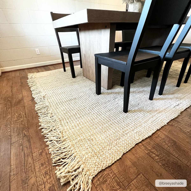 Senneterre Bleached Jute Rug-Boutique Rugs-lobo nosara