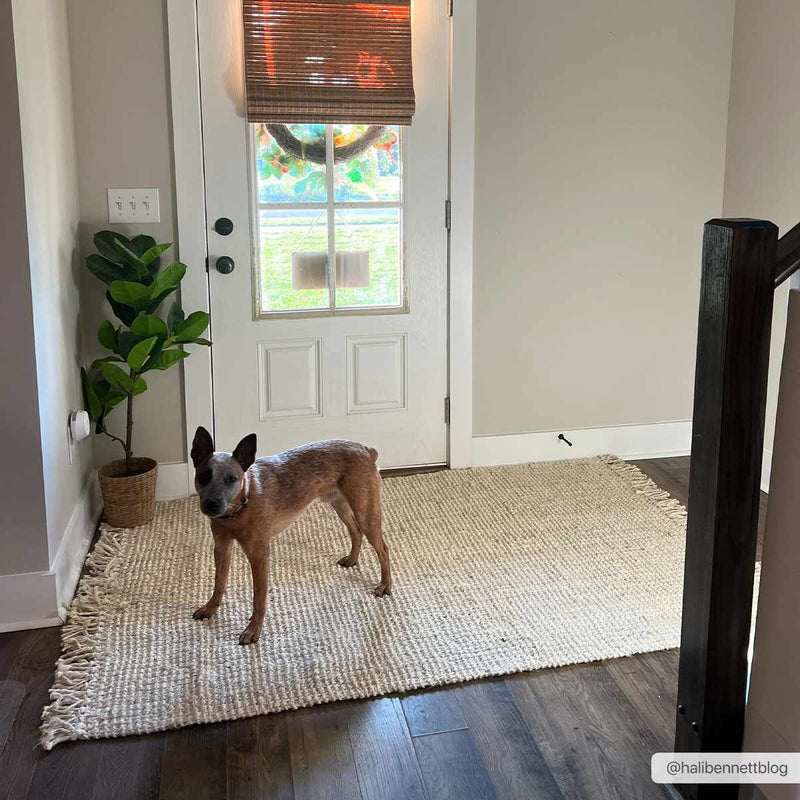Senneterre Bleached Jute Rug-Boutique Rugs-lobo nosara