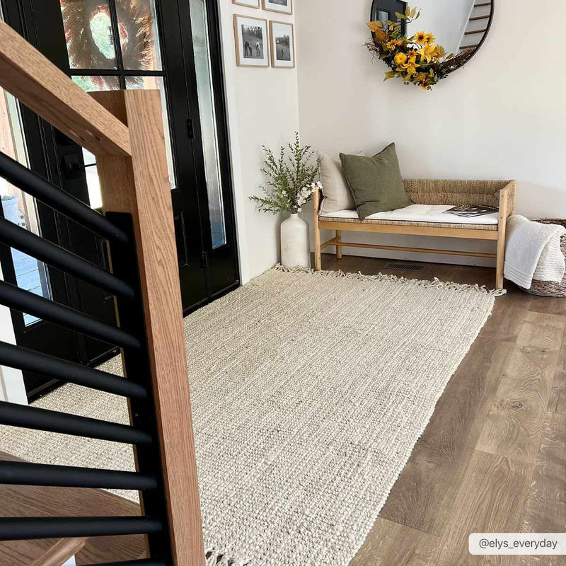 Senneterre Bleached Jute Rug-Boutique Rugs-lobo nosara
