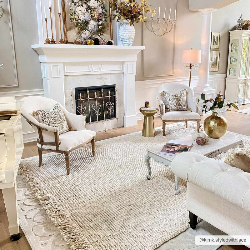Senneterre Bleached Jute Rug-Boutique Rugs-lobo nosara
