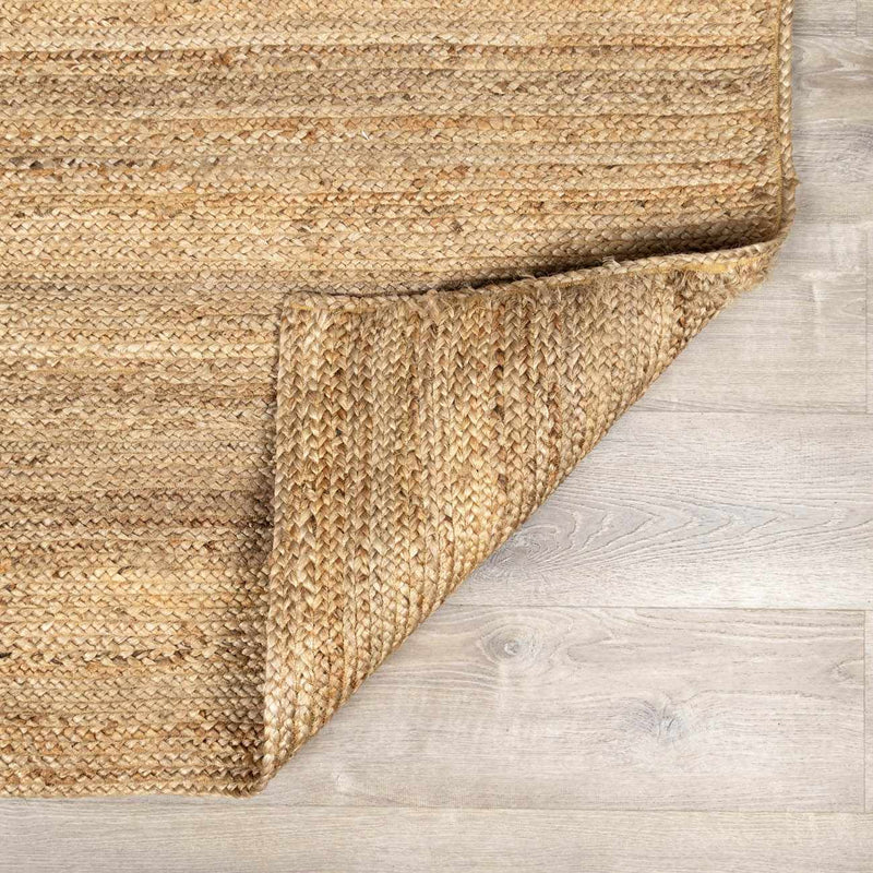 Shippagan Tan Jute Braided Rug-Boutique Rugs-lobo nosara