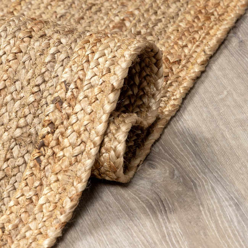 Shippagan Tan Jute Braided Rug-Boutique Rugs-lobo nosara
