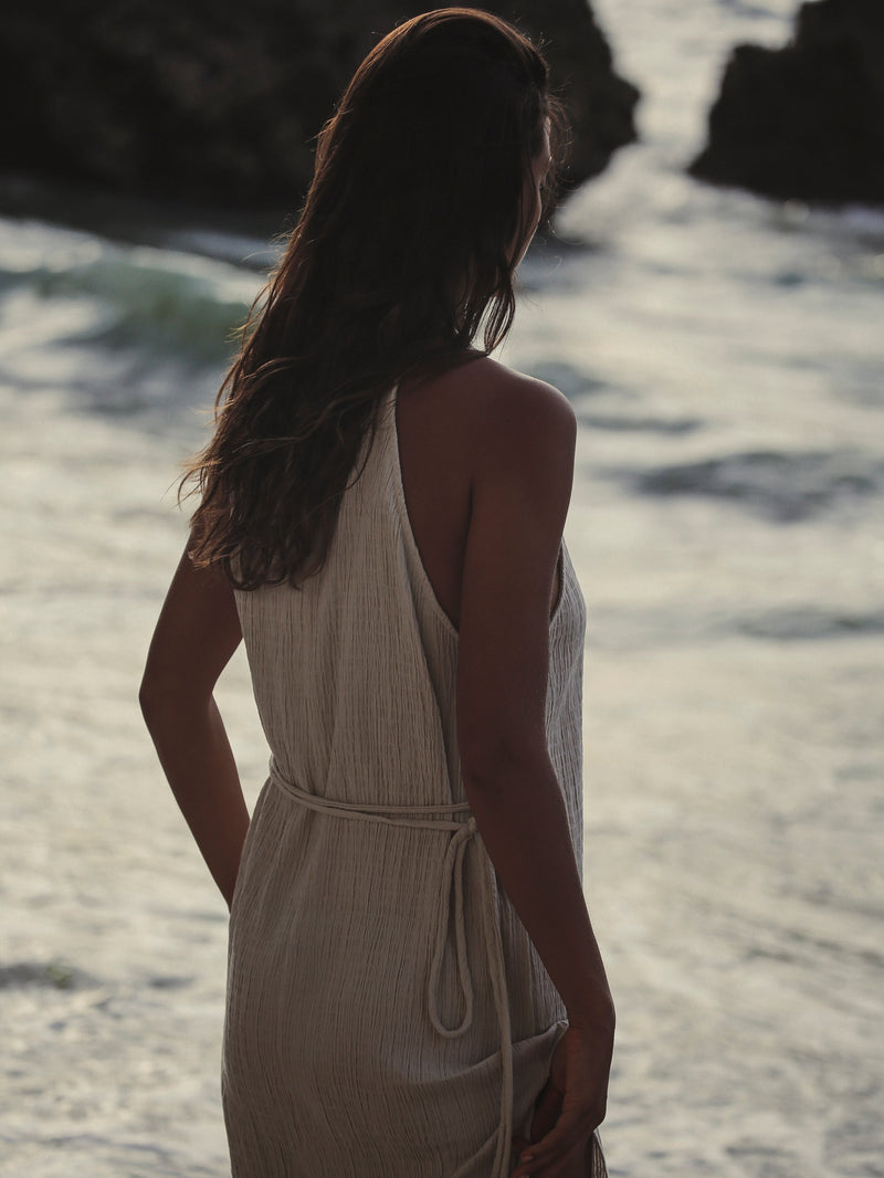 Siesta Dress - Oatmeal-The Handloom-lobo nosara