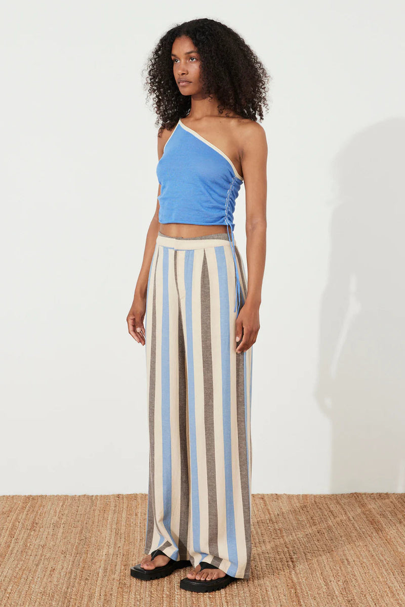 Sky Contrast Knit Crop Top-Zulu & Zephyr-lobo nosara