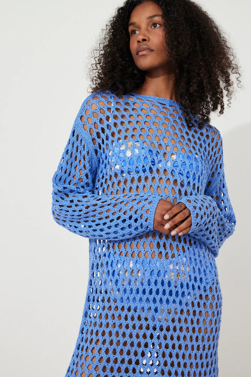 Sky Crochet Knit Dress-Zulu & Zephyr-lobo nosara