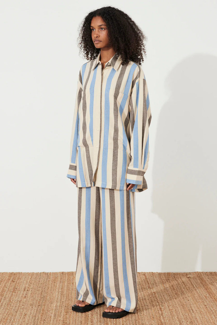 Sky Stripe Organic Cotton Blend Shirt – lobo nosara