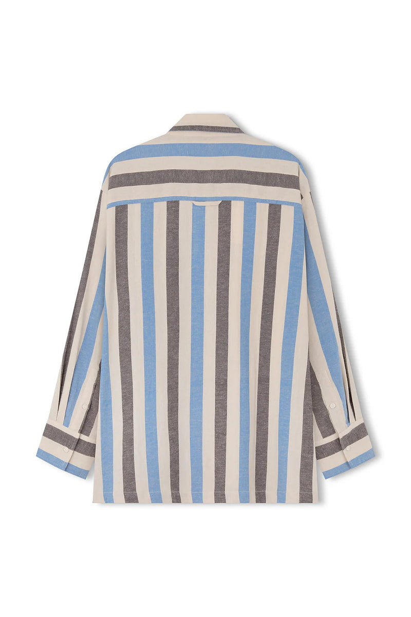 Sky Stripe Organic Cotton Blend Shirt-Zulu & Zephyr-lobo nosara