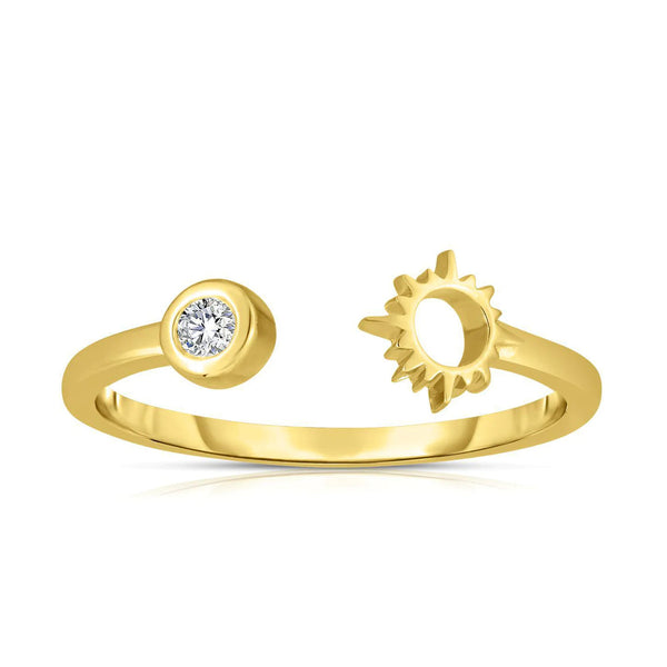 Starburst Bezel Ring-Eliza Ray Jewelry-lobo nosara