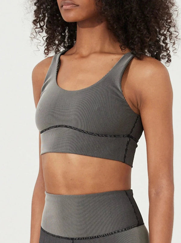 Stripe Rib Crop Top - Black-Zulu & Zephyr-lobo nosara