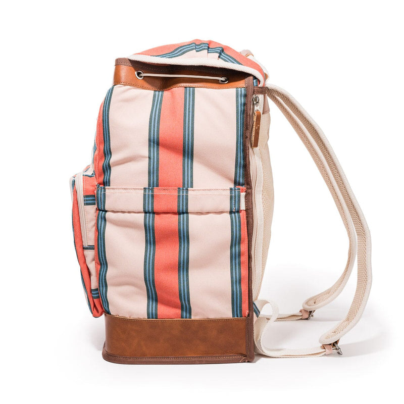 The Backpack Cooler - Bistro Dusty Pink Stripe-Business & Pleasure-lobo nosara