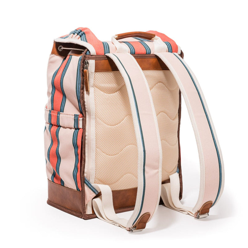 The Backpack Cooler - Bistro Dusty Pink Stripe-Business & Pleasure-lobo nosara