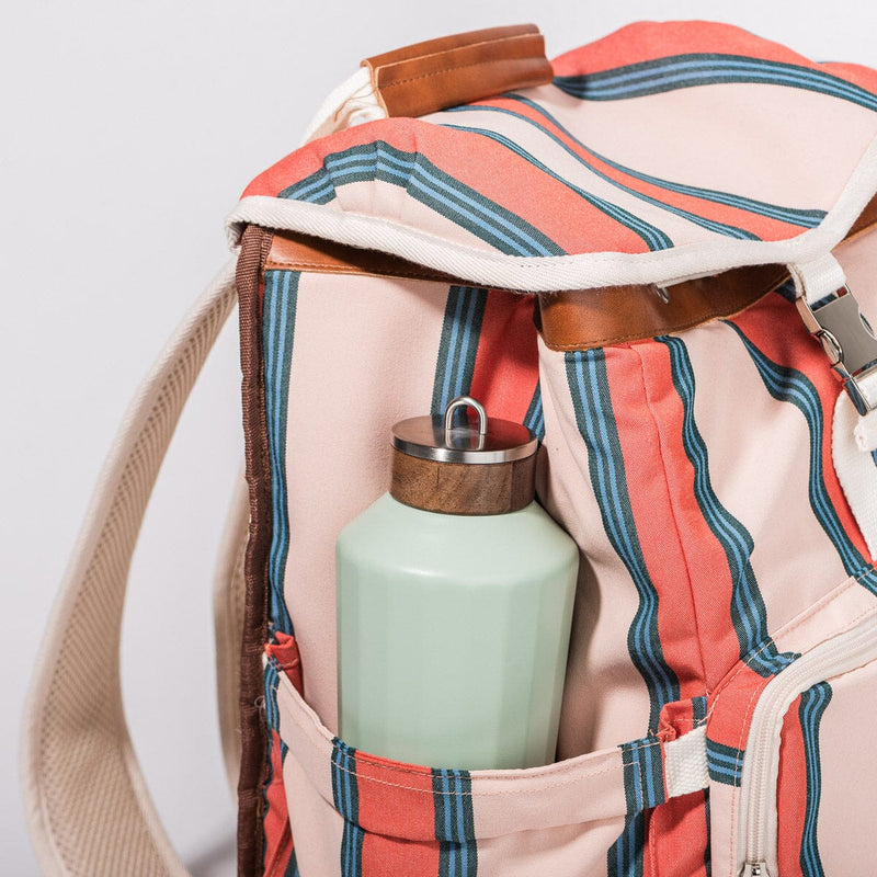 The Backpack Cooler - Bistro Dusty Pink Stripe-Business & Pleasure-lobo nosara