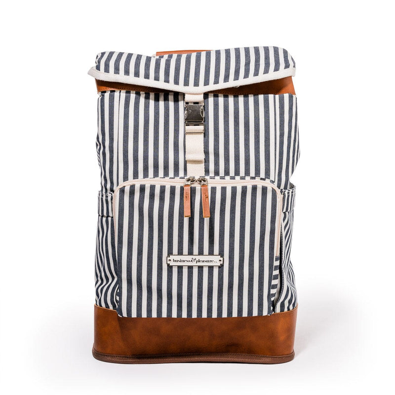 The Backpack Cooler - Laurens Navy Stripe-Business & Pleasure-lobo nosara