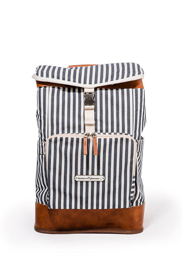 The Backpack Cooler - Laurens Navy Stripe-Business & Pleasure-lobo nosara