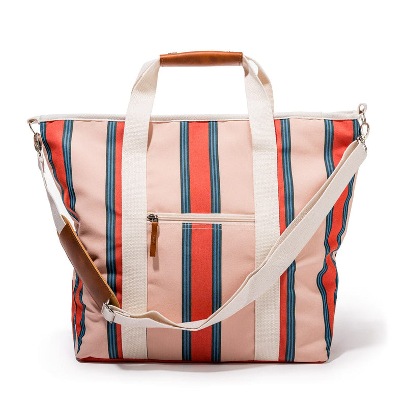 The Cooler Tote Bag - Bistro Dusty Pink Stripe-Business & Pleasure-lobo nosara