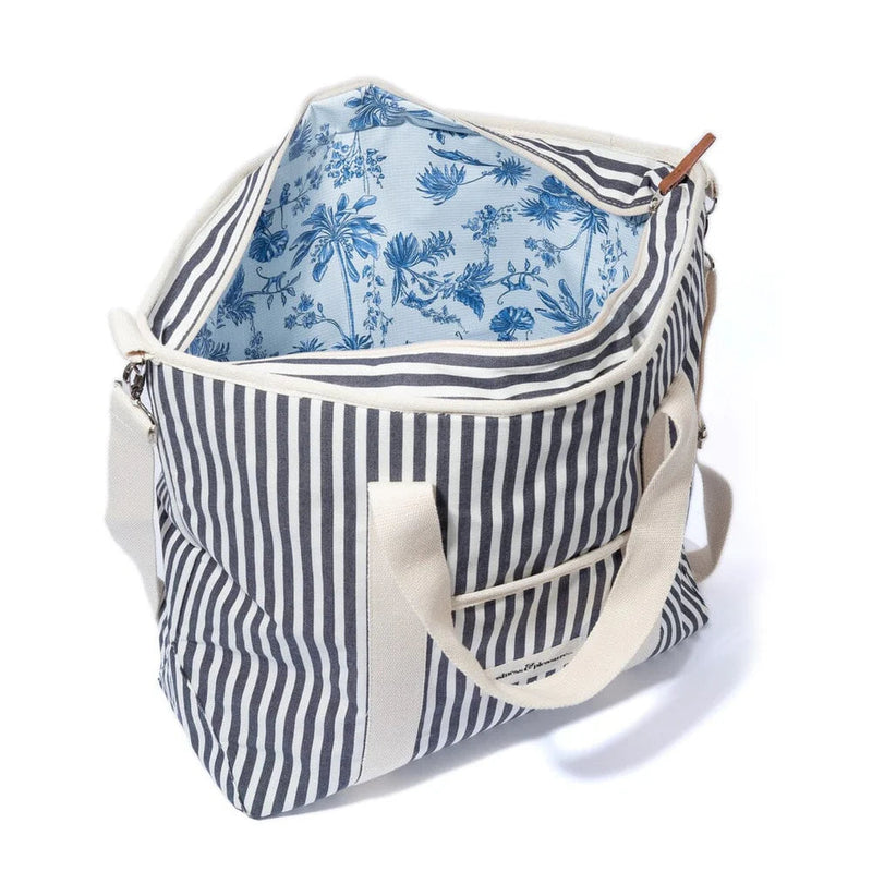 The Cooler Tote Bag - Lauren's Navy Stripe-Business & Pleasure-lobo nosara