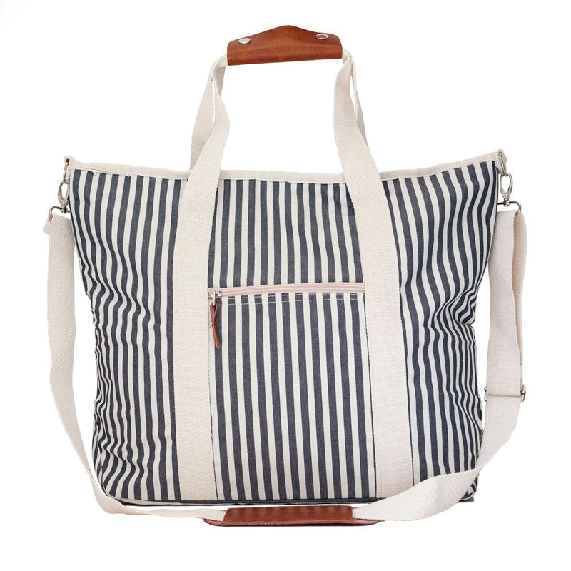 The Cooler Tote Bag - Lauren's Navy Stripe-Business & Pleasure-lobo nosara