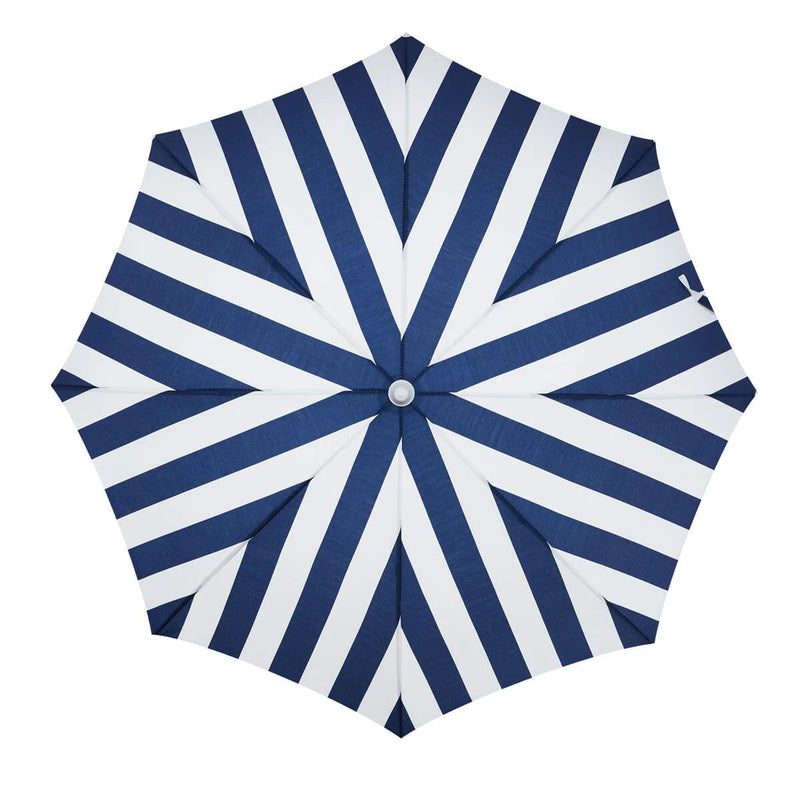 The Holiday Beach Umbrella - Navy Crew Stripe-Business & Pleasure-lobo nosara