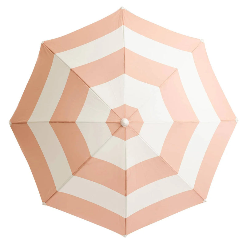 The Holiday Beach Umbrella - Pink Capri Stripe-Business & Pleasure-lobo nosara